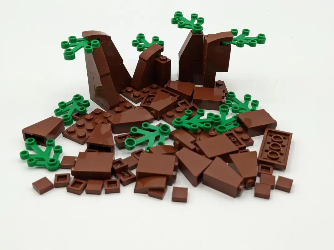 LEGO® MOC Baum Wald Set Klein Rotbraun Grün NEU! Menge 80x