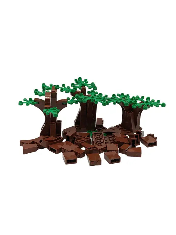LEGO® MOC Baum Wald Set Mittel Rotbraun Grün NEU! Menge 120x