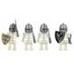 LEGO® MOC Set mit 4 bewaffneten Skeletten für Rollenspiele & Sammeln