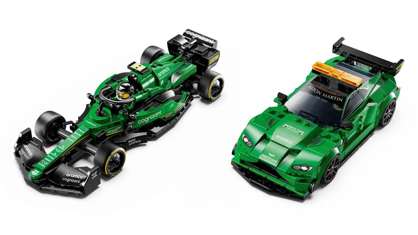 LEGO® Speed Champions: Aston Martin AMR23 & Safety Car – Ultimatives Formel-1-Rennabenteuer mit 2 Rennwagen Minifiguren