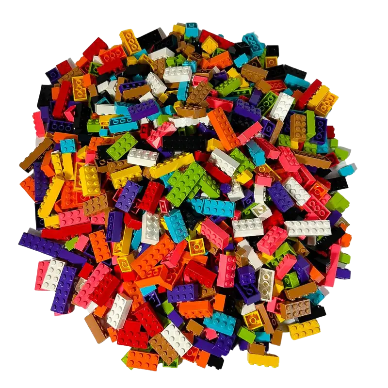 LEGO® Steine Hochsteine Bunt 1 Kilo ca. 500 NEU! Menge 500x