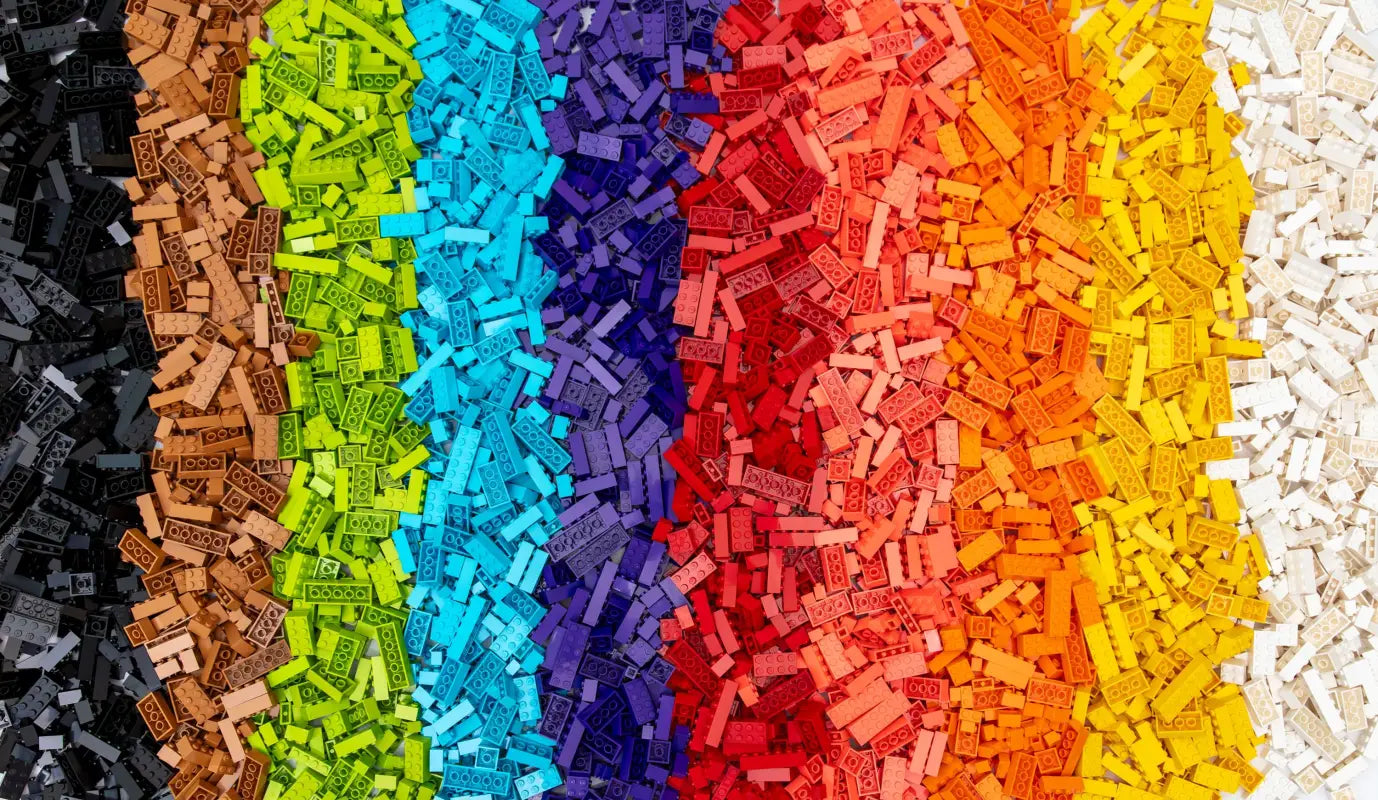 LEGO® Steine Hochsteine Bunt Gemischt 16kg - Unendliche Kreativität mit 10.000 Individuell Kombinierten Bausteinen! NEU!