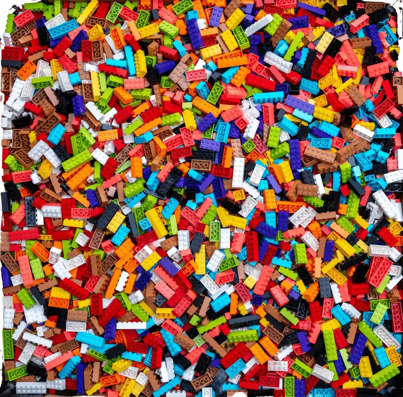 LEGO® Steine Hochsteine Bunt Gemischt 16kg - Unendliche Kreativität mit 10.000 Individuell Kombinierten Bausteinen! NEU!