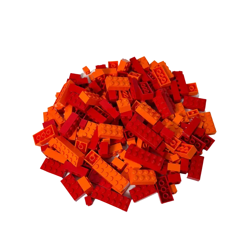 LEGO® Steine Hochsteine Rot und Orange Gemischt NEU! Menge 200x