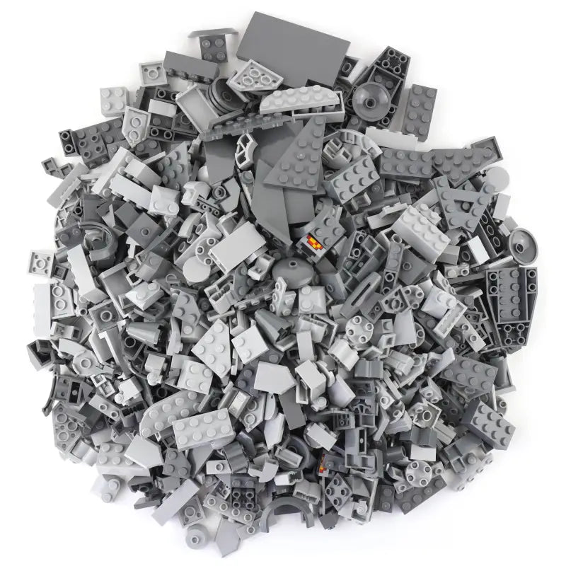 LEGO® Sondersteine-Mix 100x Hellgrau & Dunkelgrau – Individuell Kreativ Bauen | Exklusiv Neu!