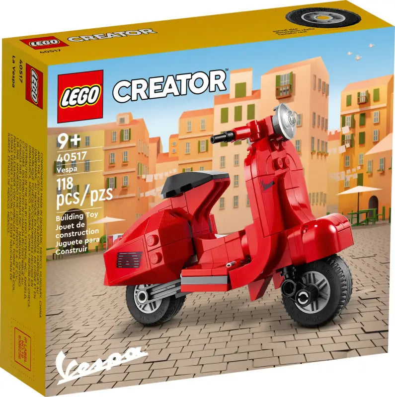 LEGO® Vespa Ferrarirot - 40517: Stylisches Bauvergnügen mit 118 Teilen für echte Sammler! NEU!