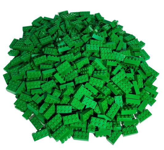 LEGO® 2x4 Steine Kiloware - 1 Kilo in Grün NEU!