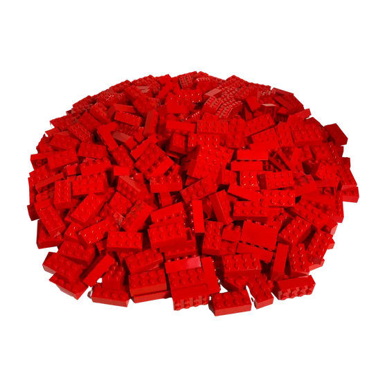 LEGO® 2x4 Steine Kiloware - 1 Kilo in Rot NEU!
