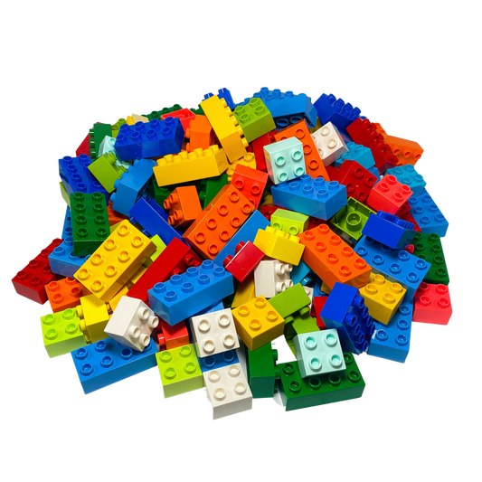 LEGO® DUPLO® 50 briques 2x4 et 50 briques 2x2 couleurs mélangées - 3437 3011 NOUVEAU ! Quantité 100x 